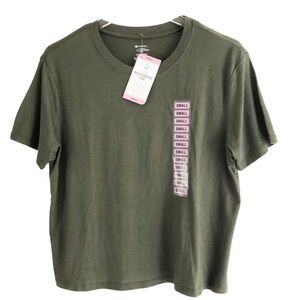 Boyfriend Essential Short Sleeve Tee Green Pima Cotton Small